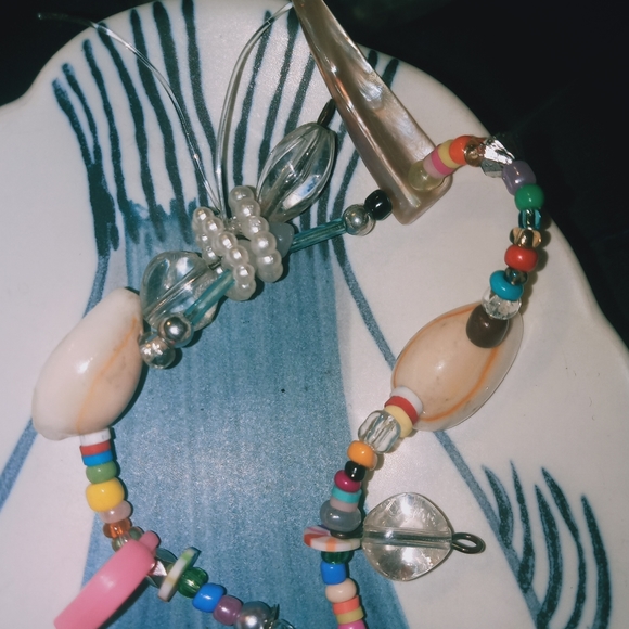 Dreaming ladies or teenagers stretchy multicolour seed bead choker necklace ππ - Picture 5 of 6